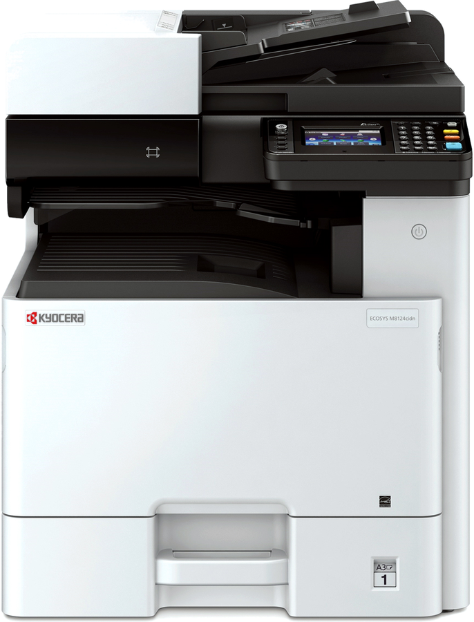 เครื่องถ่ายเอกสาร KYOCERA ECOSYS M8124cidn มองจากด้านหน้า