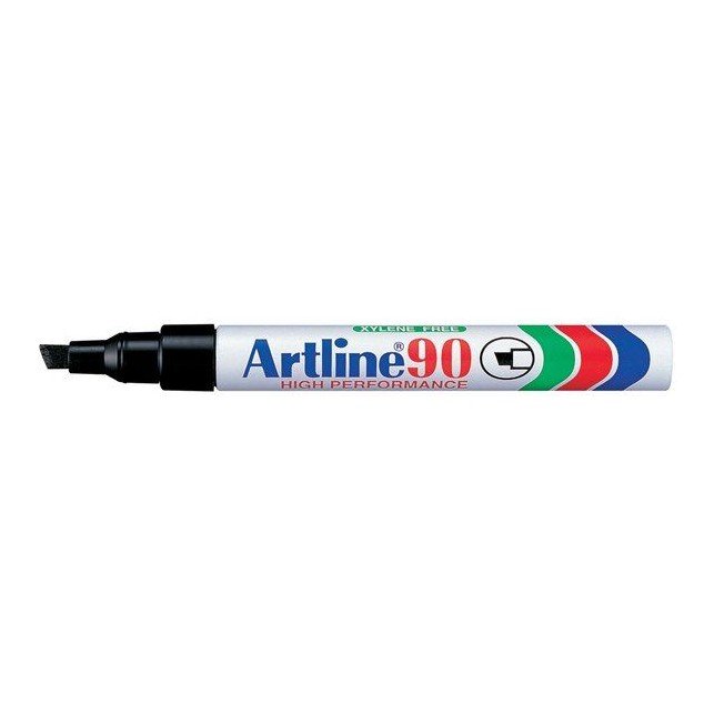 ปากกาเคมี (มาร์กเกอร์ลบไม่ได้) Artline 90 หัวตัด 2-5 มม.