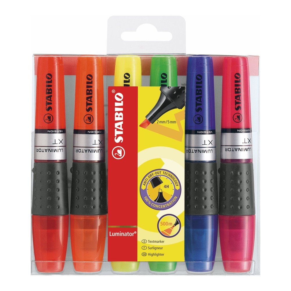 ปากกาเน้นข้อความ STABILO LUMINATOR แพ็ก 6 สี