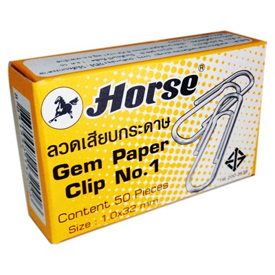 ลวดเสียบกระดาษ เบอร์ 1 ชุบเงา (100 ตัว/กล่อง)