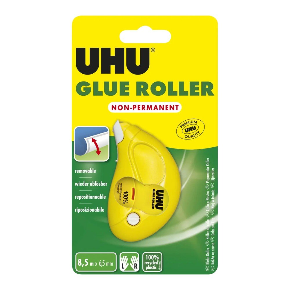 เทปกาวลูกกลิ้ง UHU Glue Roller แบบลอกออกได้